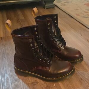 Dr. Martens Burgundy Combat Boots
